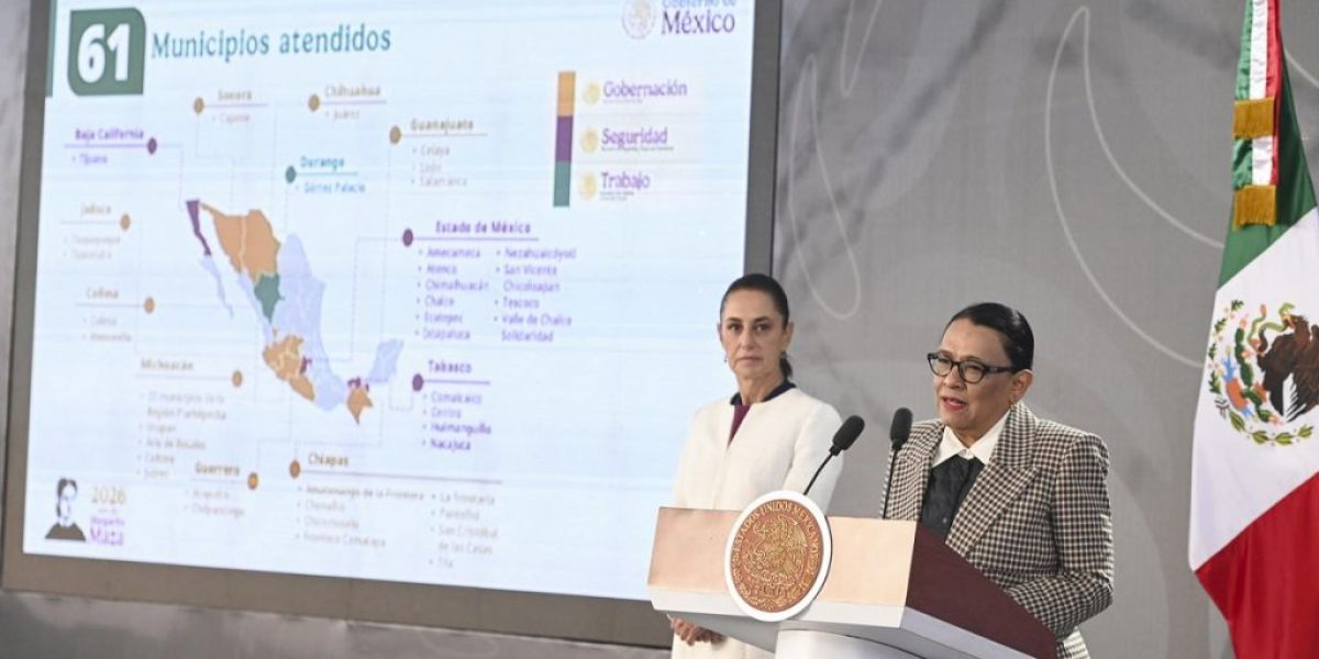Gobierno federal impulsa paz en 61 municipios prioritarios