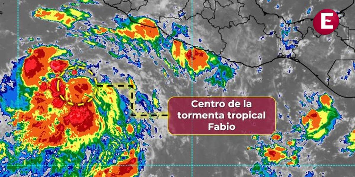 Se forma la tormenta ‘Fabio’ frente a Michoacán y Colima; ésta es su trayectoria