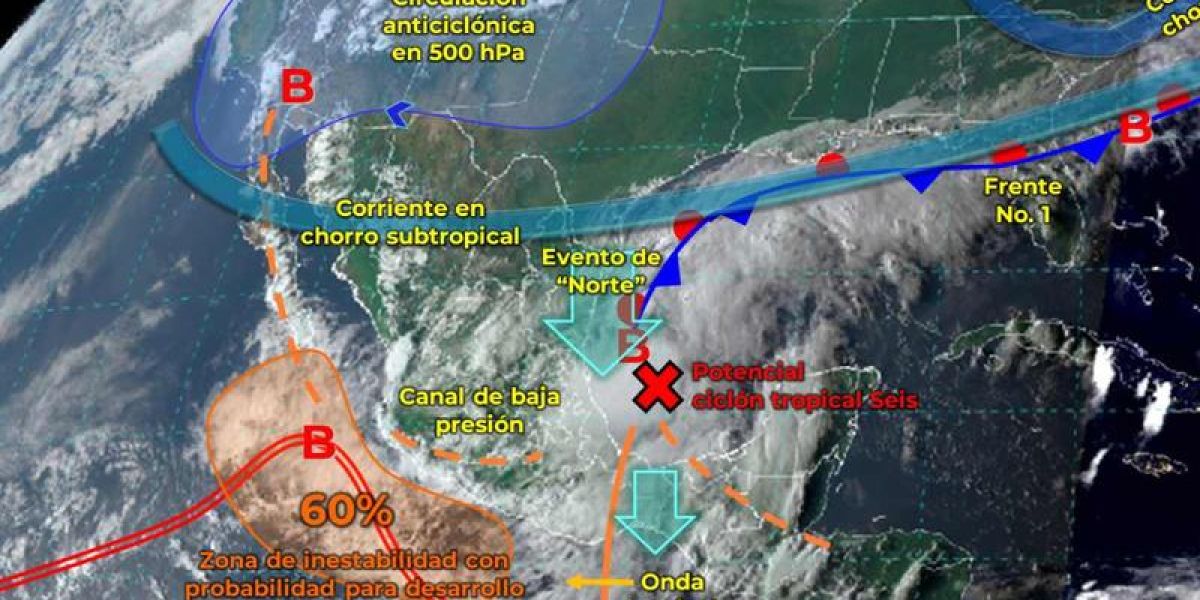 Ciclón tropical y monzón provocarán más lluvias