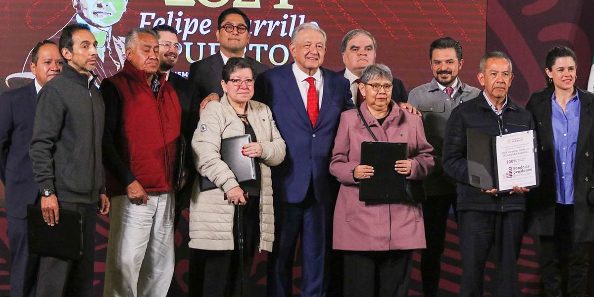 López Obrador da ‘banderazo’ a Fondo de Pensiones; 280, los primeros beneficiarios