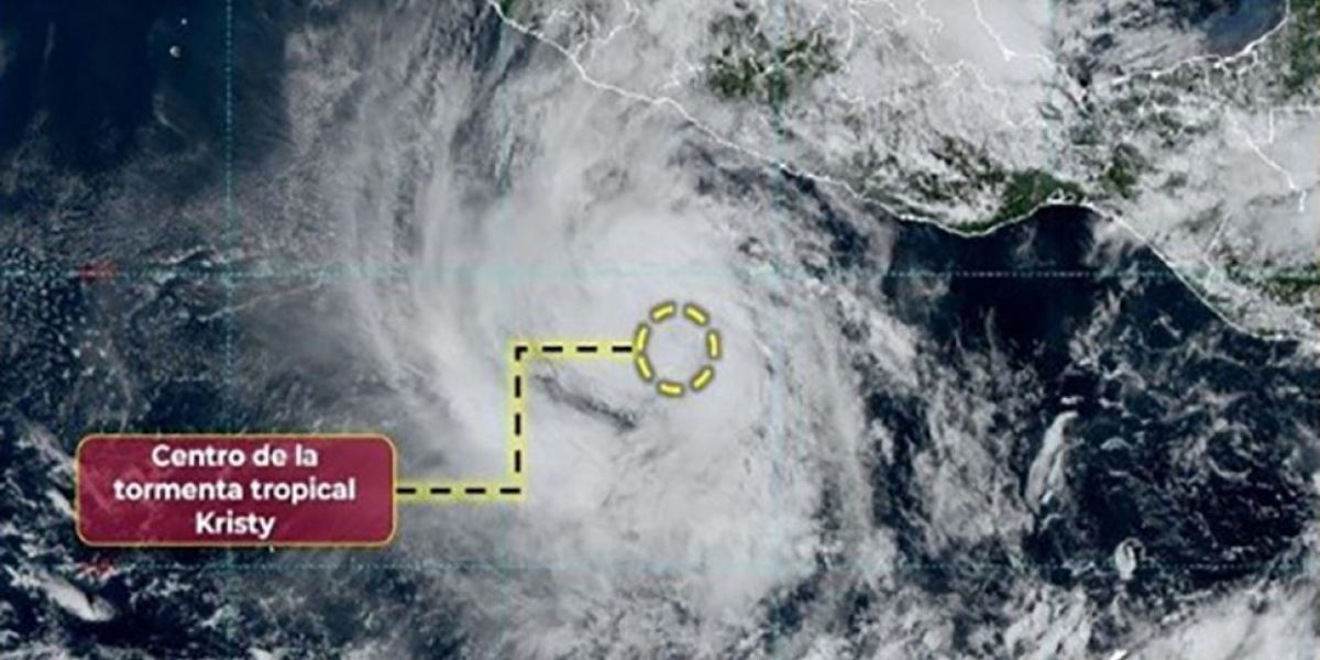 Tormenta ‘Kristy’ se ubica a 525 km de Michoacán; ésta es su trayectoria