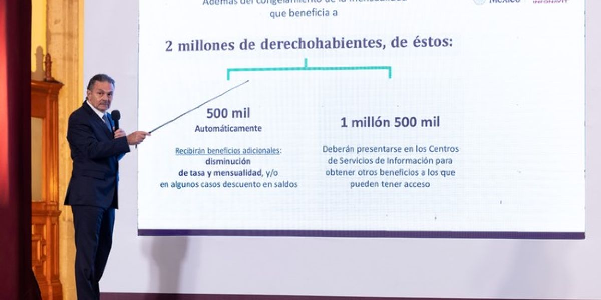 Congela Gobierno de México saldos y mensualidades de 2 millones de créditos del Infonavit