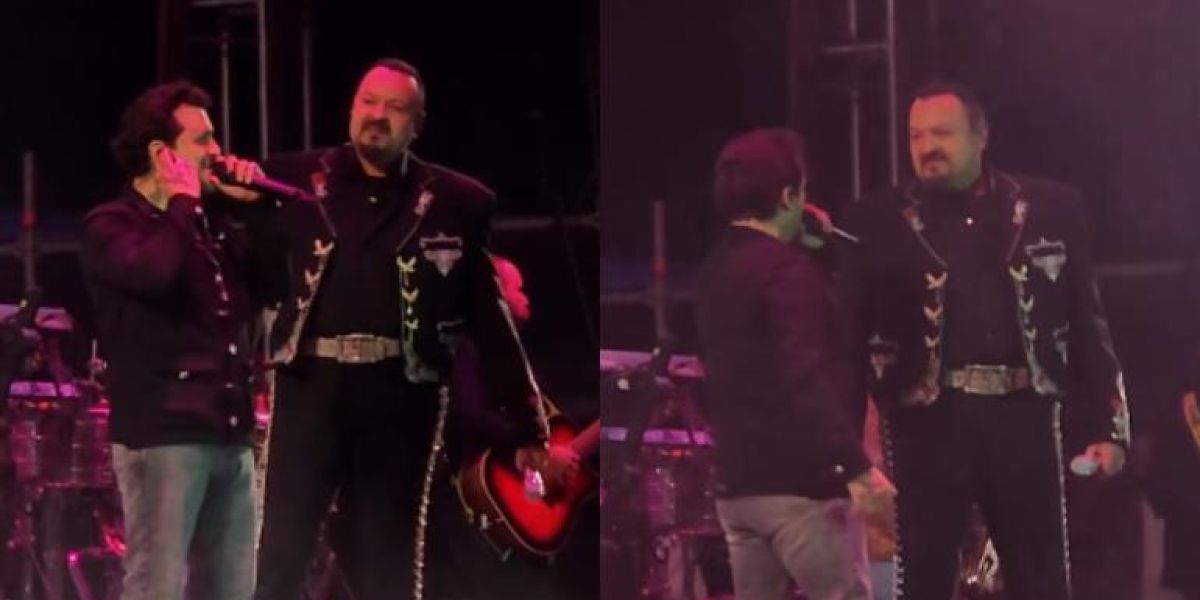 Christian Nodal canta con Pepe Aguilar en Querétaro; lo presenta como su yerno