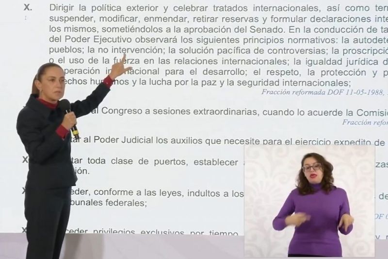 Sheinbaum ve lejana la posibilidad de una intervención de EU en México
