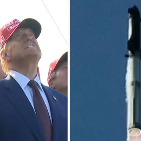 Trump estuvo en primera fila en lanzamiento de Space X