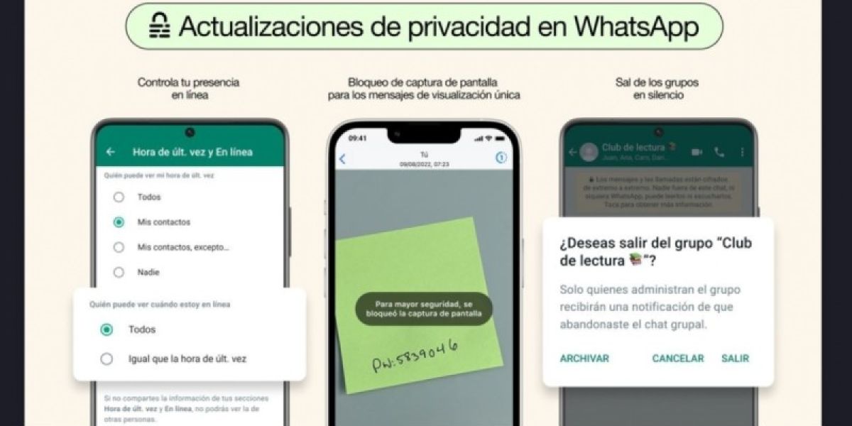 En WhatsApp podrás abandonar grupos sin avisar y ocultar el estado ‘en línea’